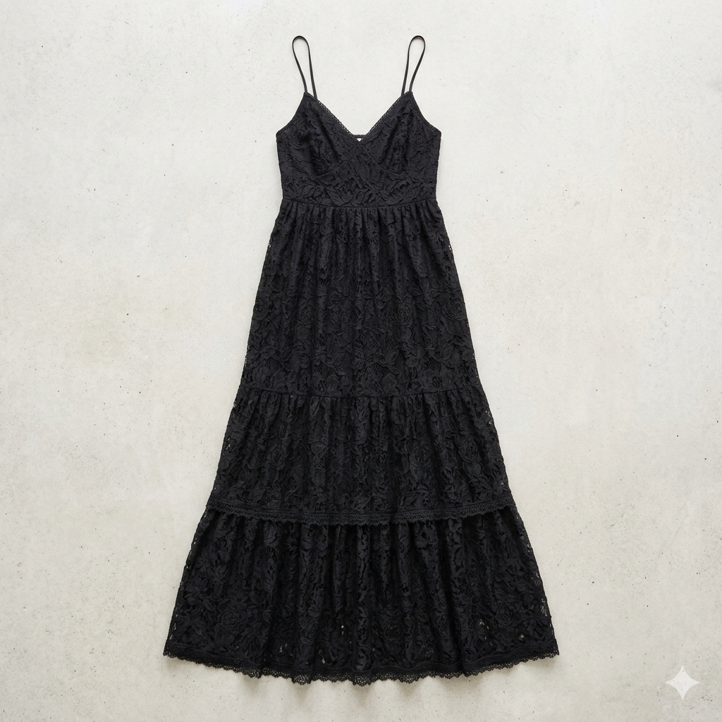 Midnight Willow Floral Lace Maxi